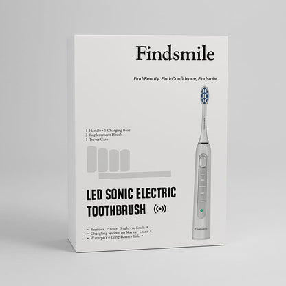 Findsmile LED Sonic Electric Toothbrush packaging on a gray background